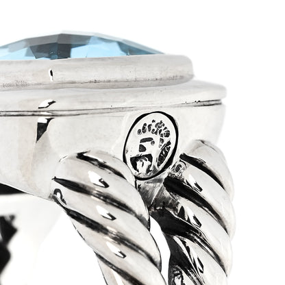 David Yurman Sterling Silver Blue Topaz 14mm Albion Ring 52 6 6 of 6