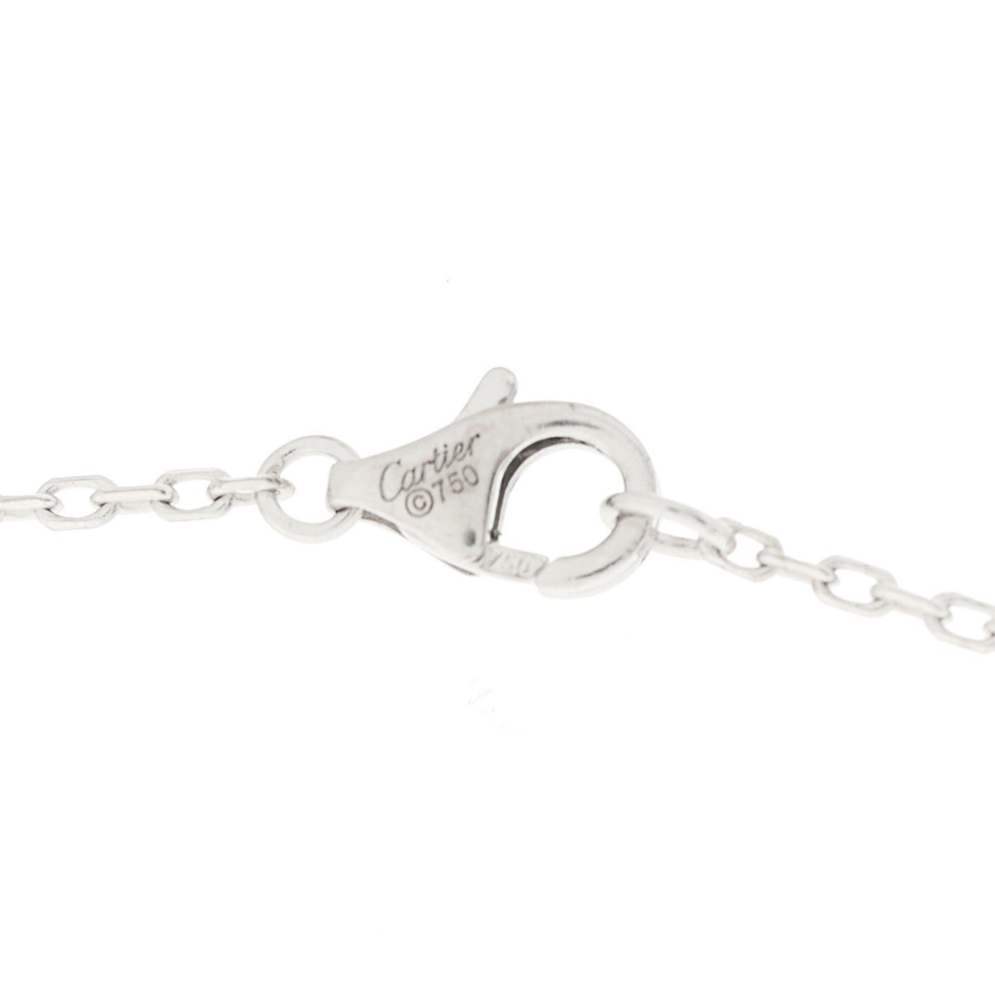 18K White Gold Diamond Interlocking LOVE Paved Necklace