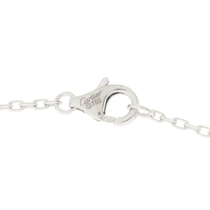 Cartier 18K White Gold Diamond Interlocking LOVE Paved Necklace 5 of 6