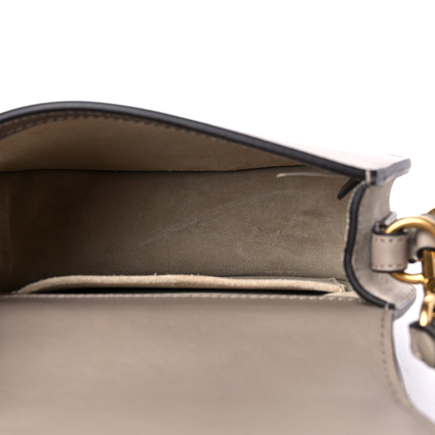 Chloe Calfskin Suede Small Nile Bracelet Bag Motty Grey 5 of 9