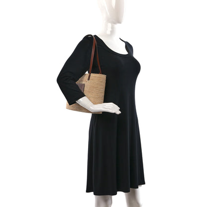 Loewe Raffia Small Square Basket Tote Bag Natural Tan 2 of 8