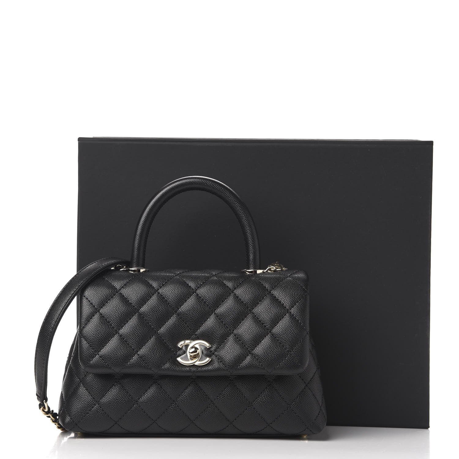 Chanel Caviar Quilted Mini Coco Handle Flap Black 11 of 11