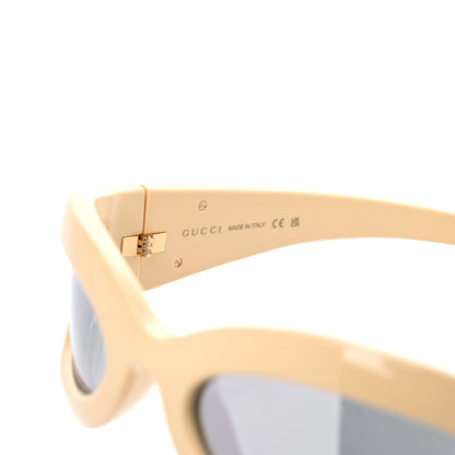 Gucci Acetate GG1247S Oval Geometric-frame Sunglasses Yellow 6 of 8