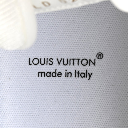 Louis Vuitton Calfskin Embossed Monogram Denim Womens LV Trainer Sneakers 41 Black 41 Black 7 of 9