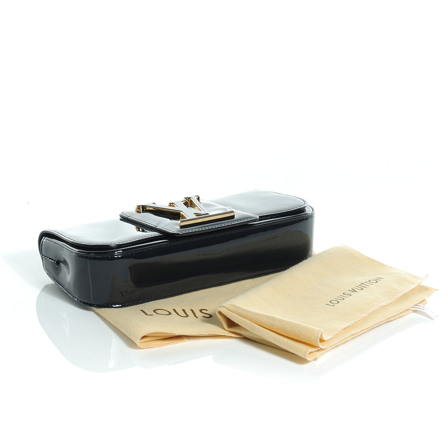 Patent Sobe Clutch Blue Nuit