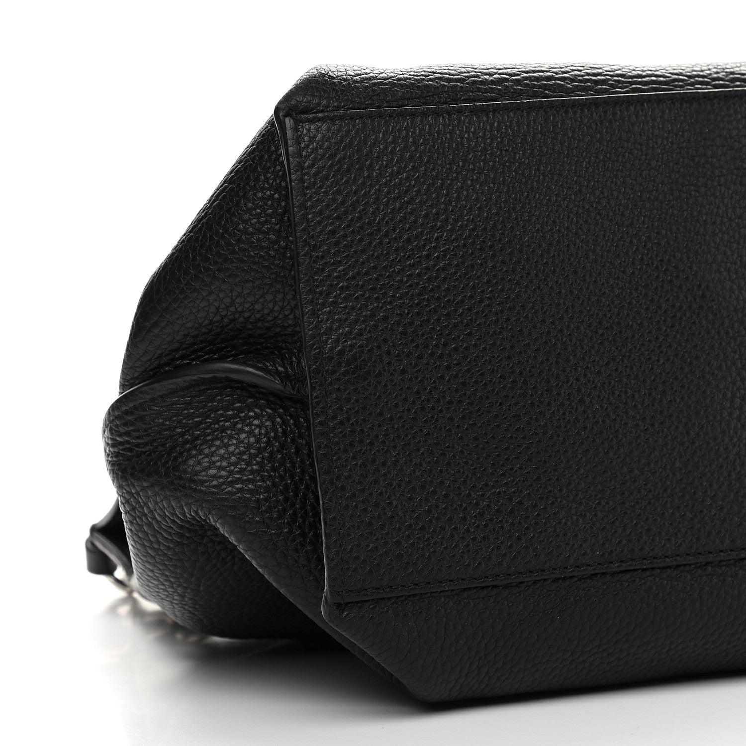 Gucci Pebbled Calfskin Large Bamboo Daily Top Handle Bag Black 8 of 9