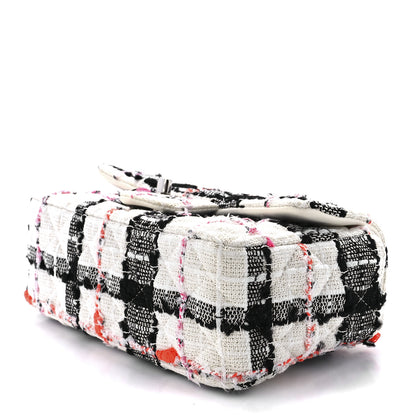 Chanel Tweed Quilted Mini Rectangular Flap Black White Pink 10 of 13