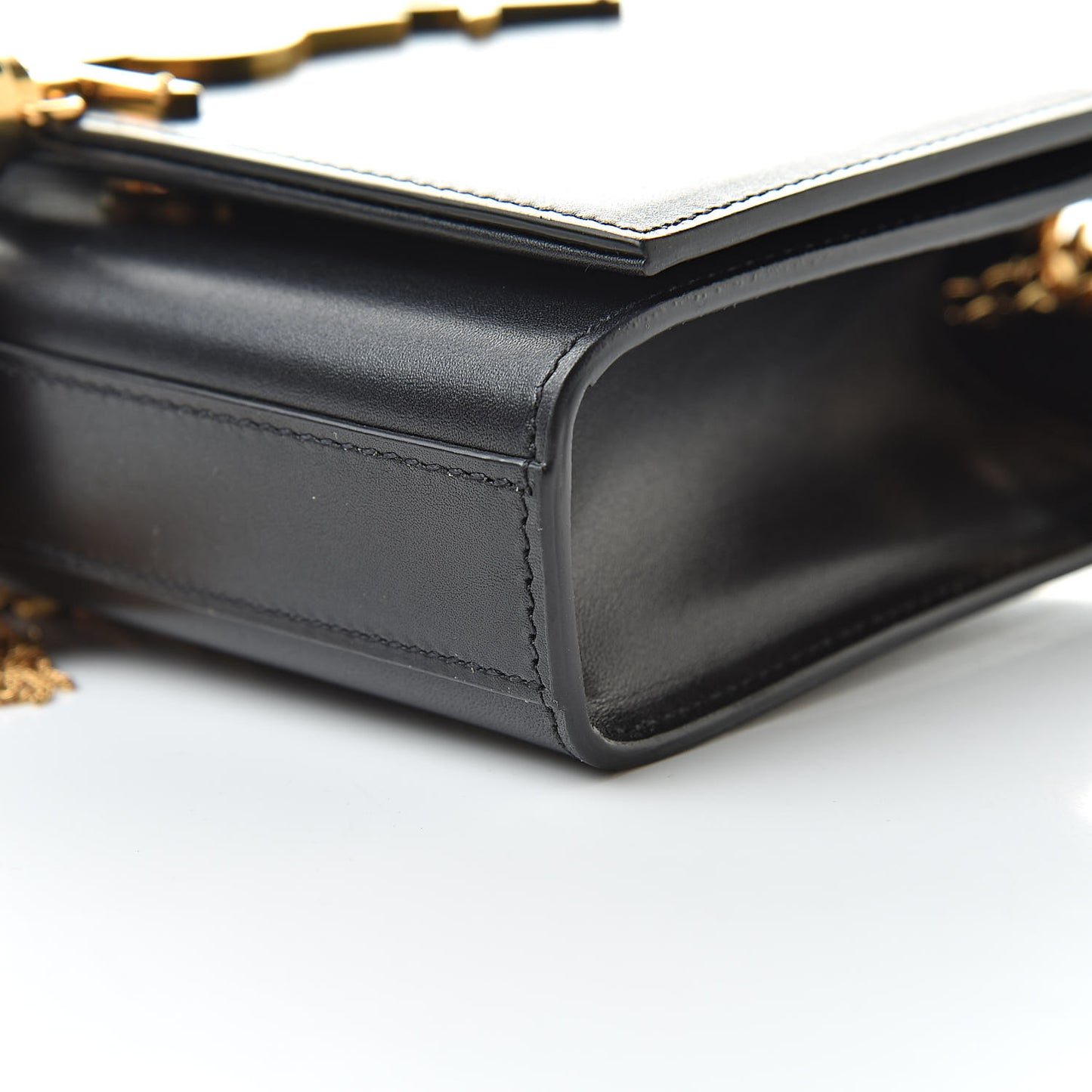 Calfskin Small Classic Monogram Kate Tassel Satchel Black