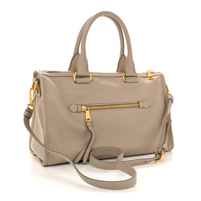 Prada Vitello Daino Shopping Satchel Pomice 3 of 14