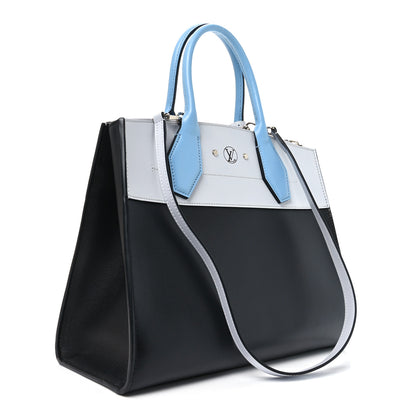 Louis Vuitton Taurillon City Steamer MM Black Blue 3 of 9