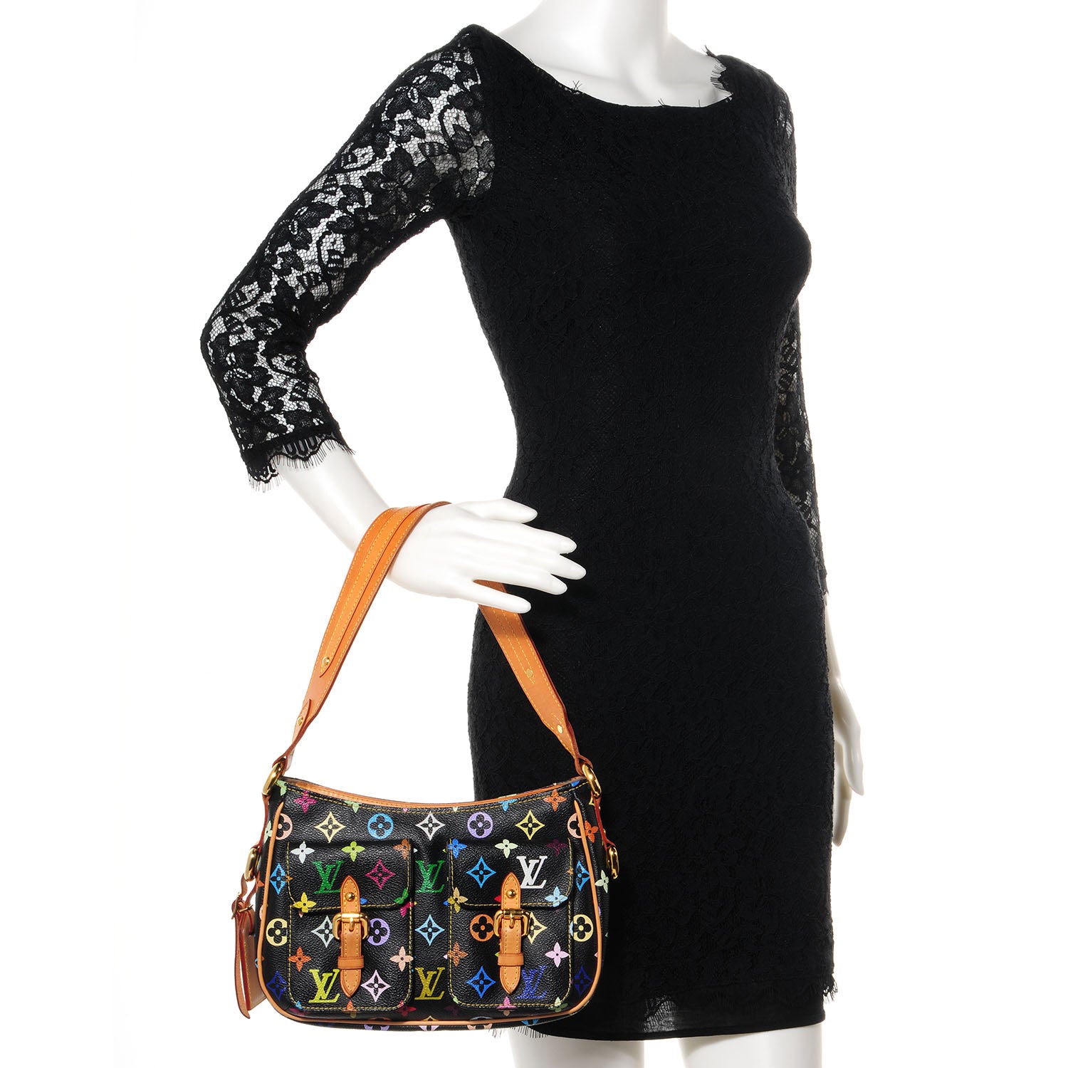 Louis Vuitton Monogram Multicolor Lodge PM Black 2 of 8