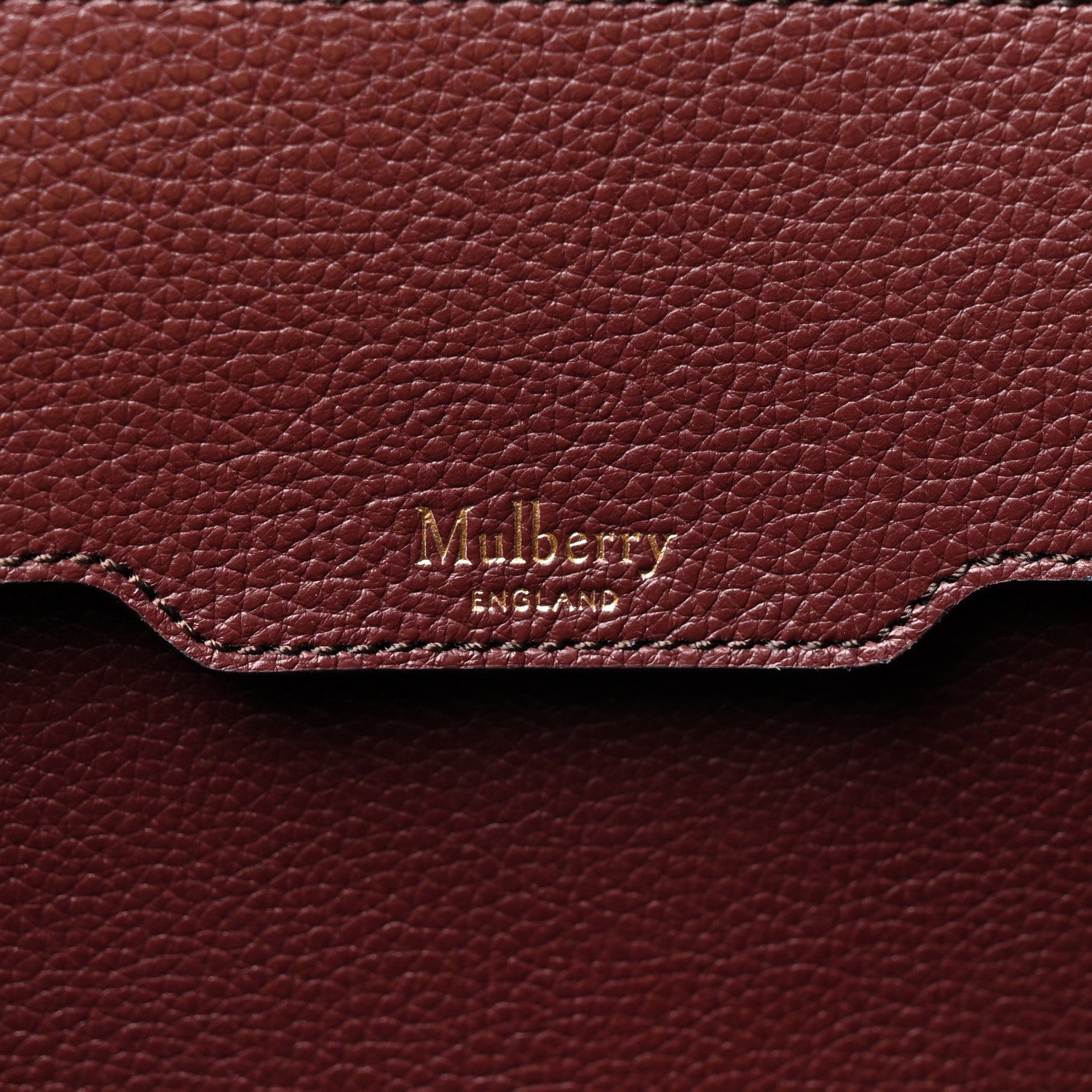 Mulberry Small Classic Grain Bayswater Tote Burgundy Oxford Blue 7 of 10