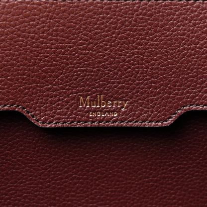 Mulberry Small Classic Grain Bayswater Tote Burgundy Oxford Blue 7 of 10
