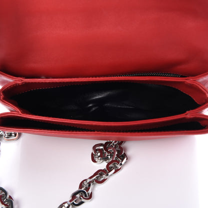 Prada Nappa Gaufre Chain Crossbody Fuoco 5 of 7
