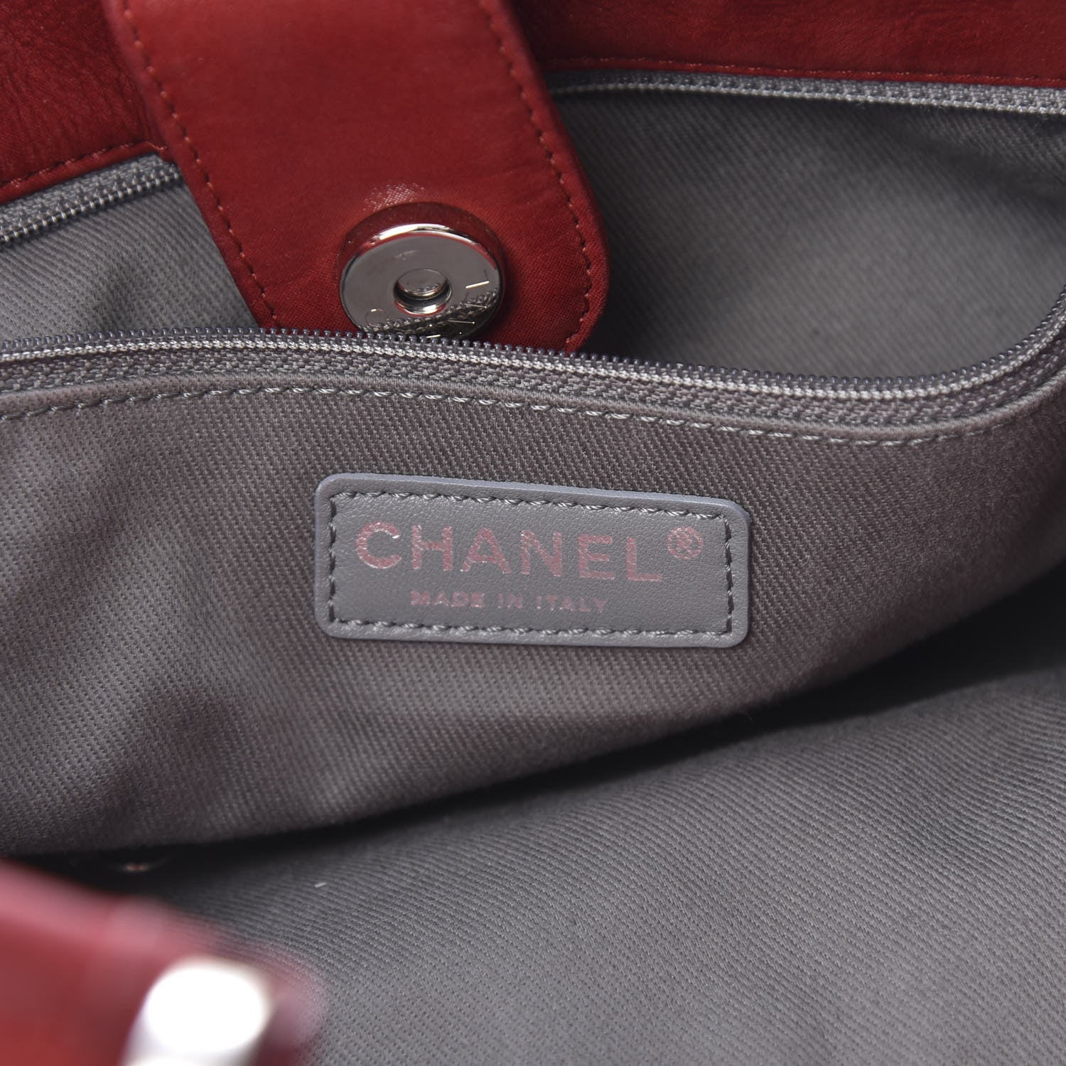 Chanel Iridescent Calfskin Quilted Small Sea Hit Tote Red 6 of 16