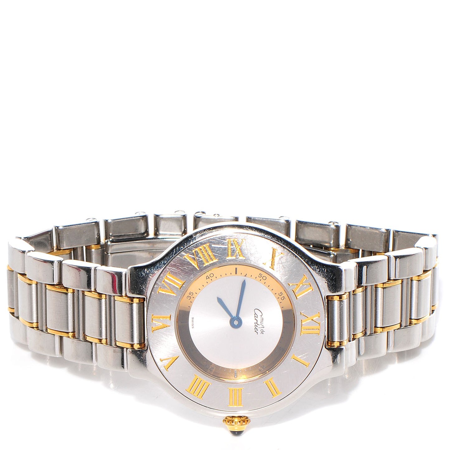 Stainless Steel 18K Yellow Gold 31mm Must De 21 Quartz Watch