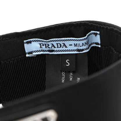 Prada Nylon Triango Metal Triangle Logo Womens Visor S Black 6 of 7
