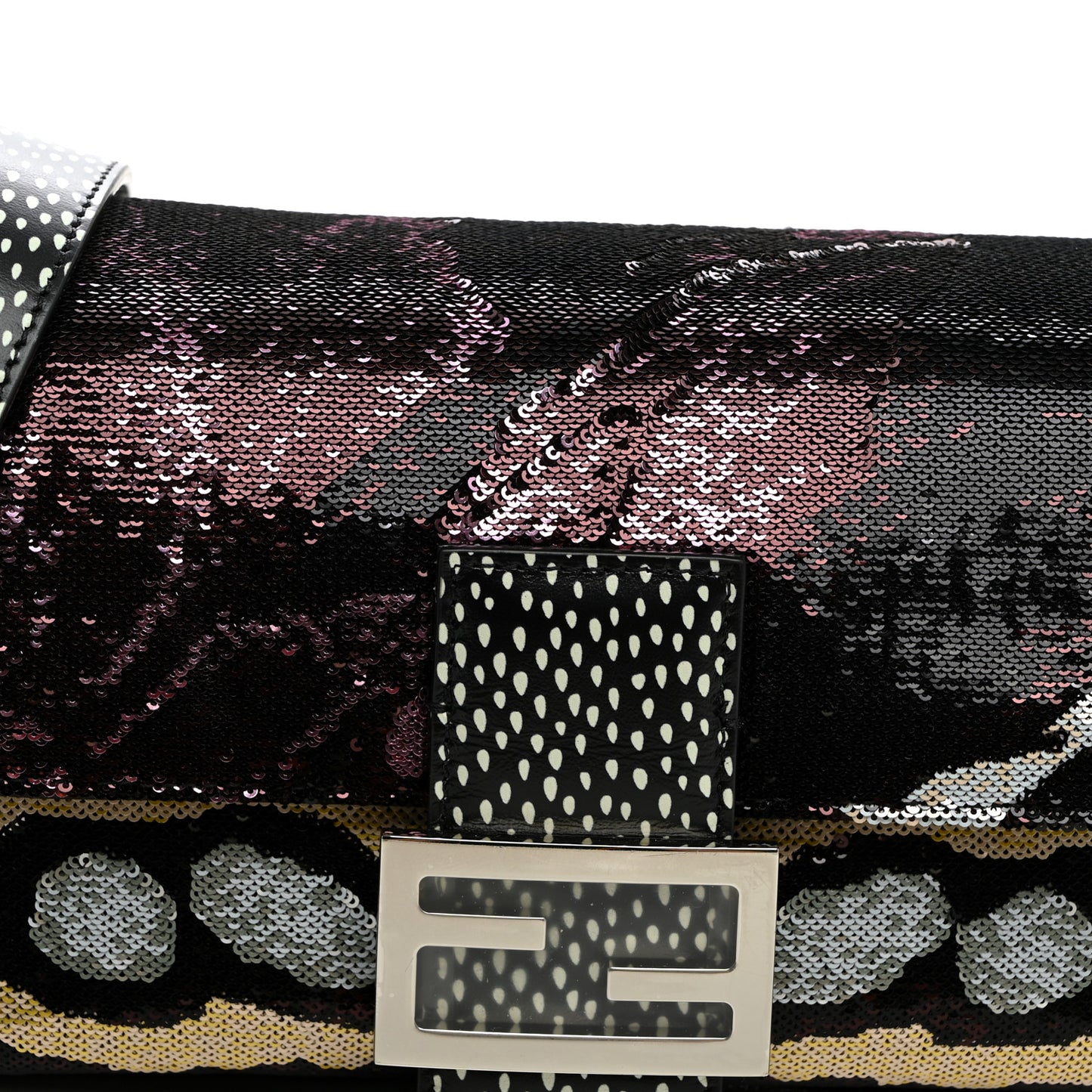 Night Butterfly Sequin Baguette Black Multicolor