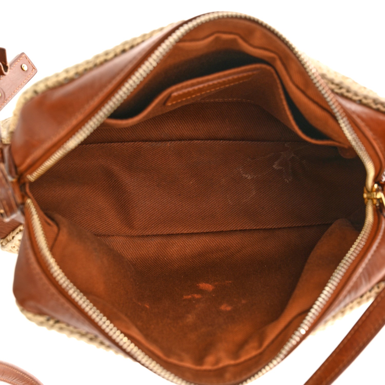 Saint Laurent Raffia Canvas Monogram Lou Camera Bag Beige Brown 5 of 18