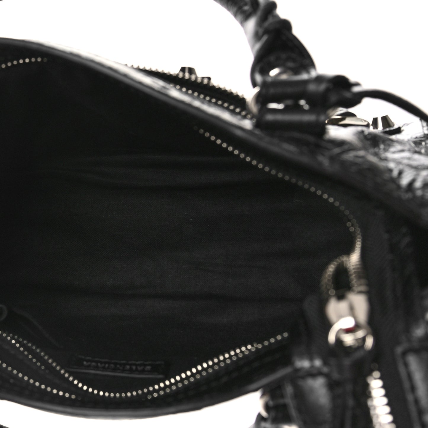 Agneau Classic Silver Hardware Mini City Black