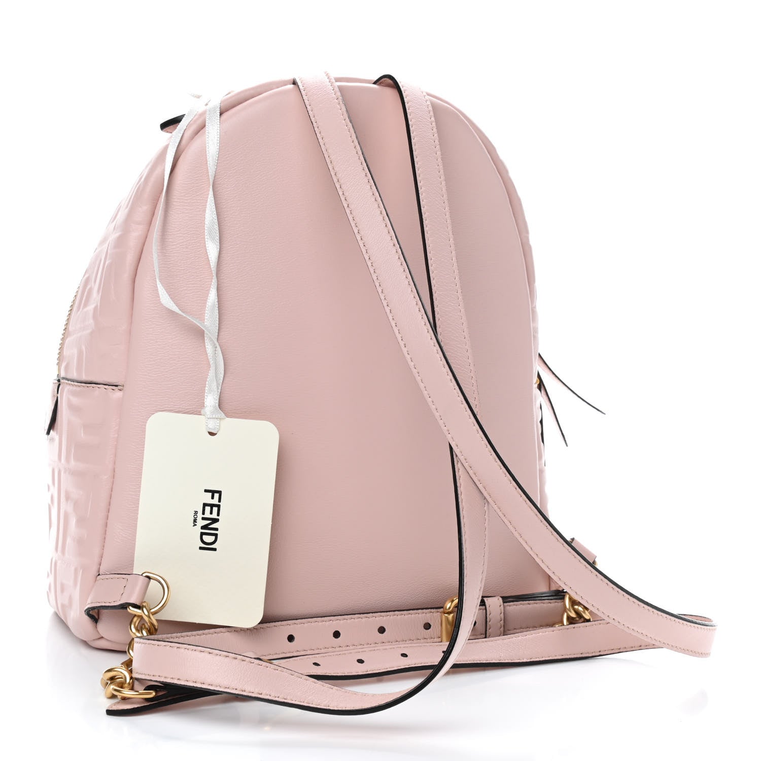 Fendi Nappa FF 1974 Embossed Mini Backpack Rosa Quarzo 2 of 8
