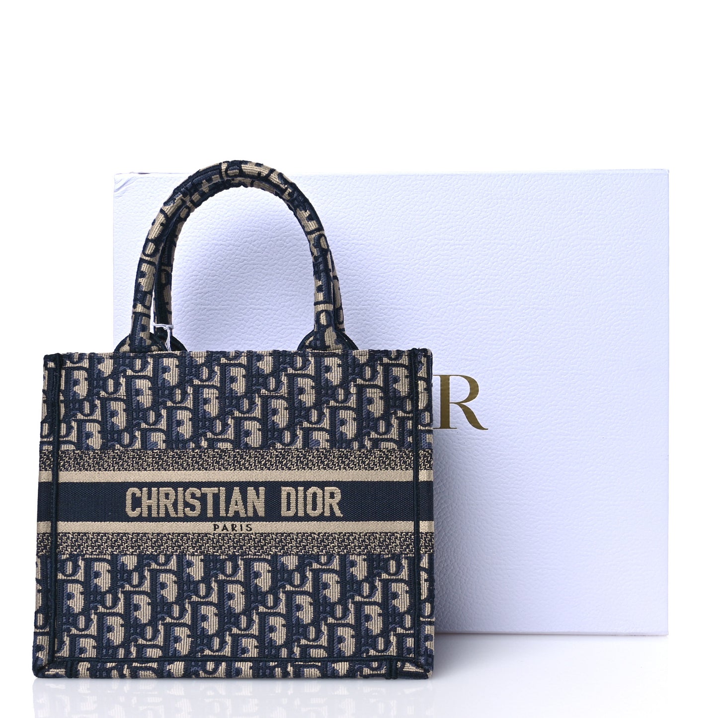 Oblique Small Book Tote Blue Multicolor