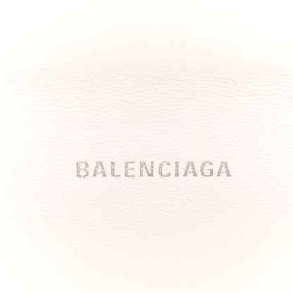 Balenciaga Shiny Calfskin Crocodile Embossed Hourglass Top Handle Bag XS White 6 of 11