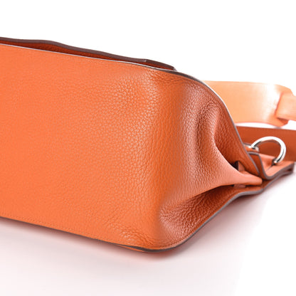 Hermes Taurillon Clemence Jypsiere 34 Orange 9 of 9
