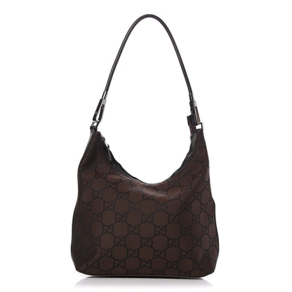 Gucci Nylon Monogram Small Hobo Brown 1 of 12
