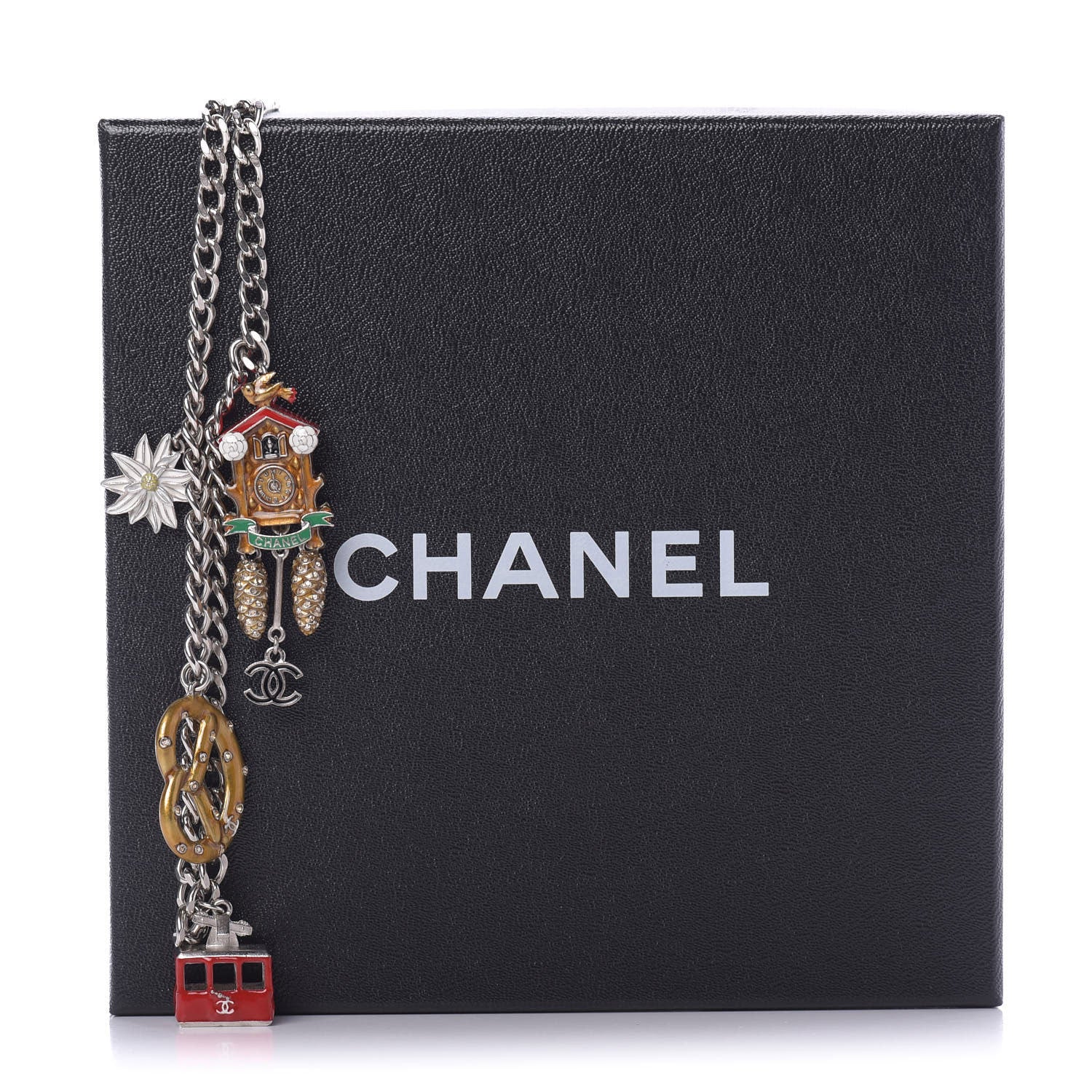 Chanel Paris Salzburg Charm Necklace Silver 10 of 11