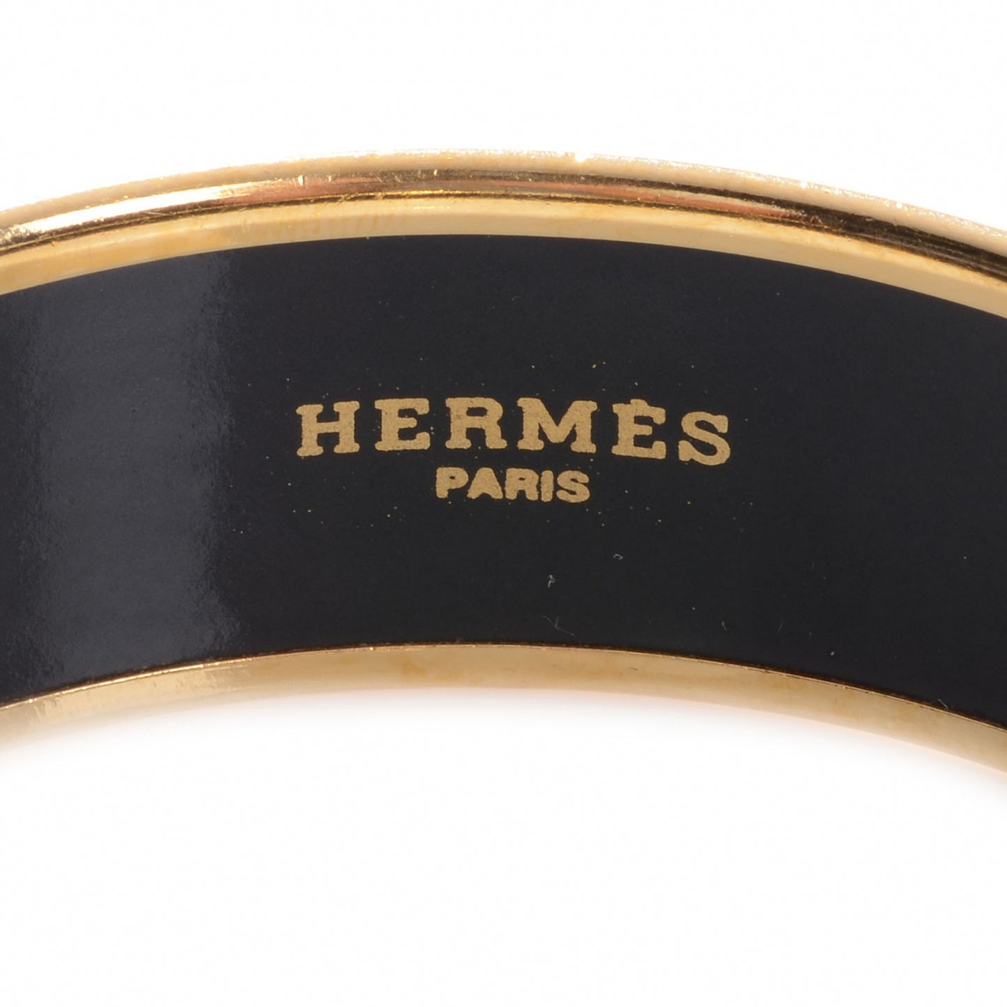 Enamel Printed Chariots Wide Bracelet 70 Yellow