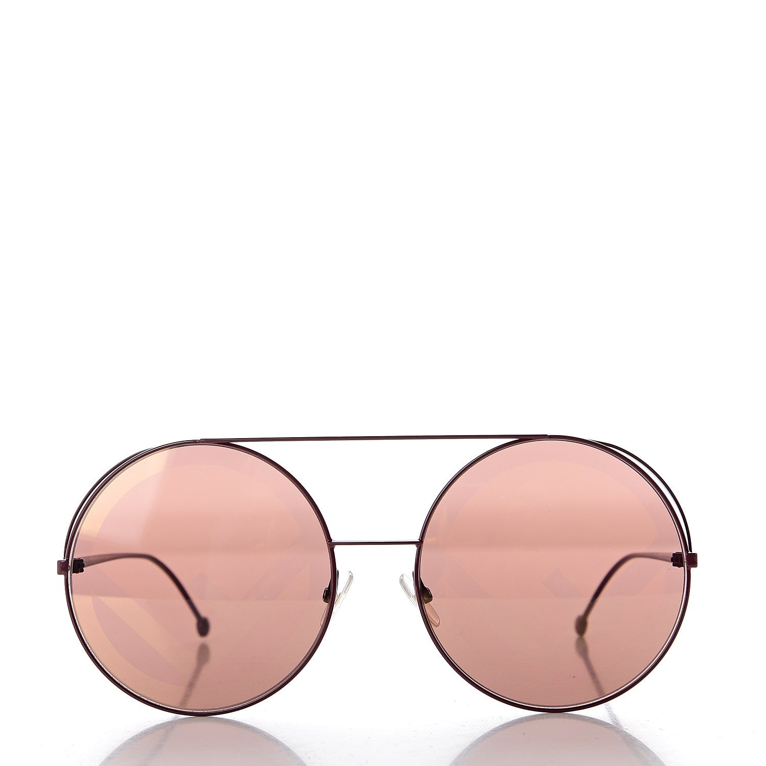 Fendi Metal F is Fendi Printed Run Away Round Frame Sunglasses FF 0285/S Red 2 of 9