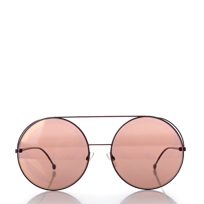 Fendi Metal F is Fendi Printed Run Away Round Frame Sunglasses FF 0285/S Red 2 of 9
