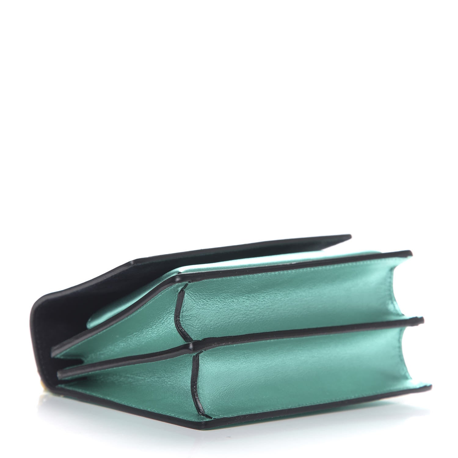 Saint Laurent Metallic Calfskin Small Monogram Sunset Chlorophille 3 of 9