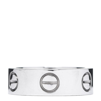 Cartier 18K White Gold 5.5mm LOVE Ring 47 4 1 of 4