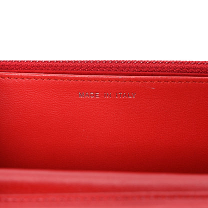 Chanel Lambskin Camellia Embossed Wallet on Chain WOC Red 6 of 10