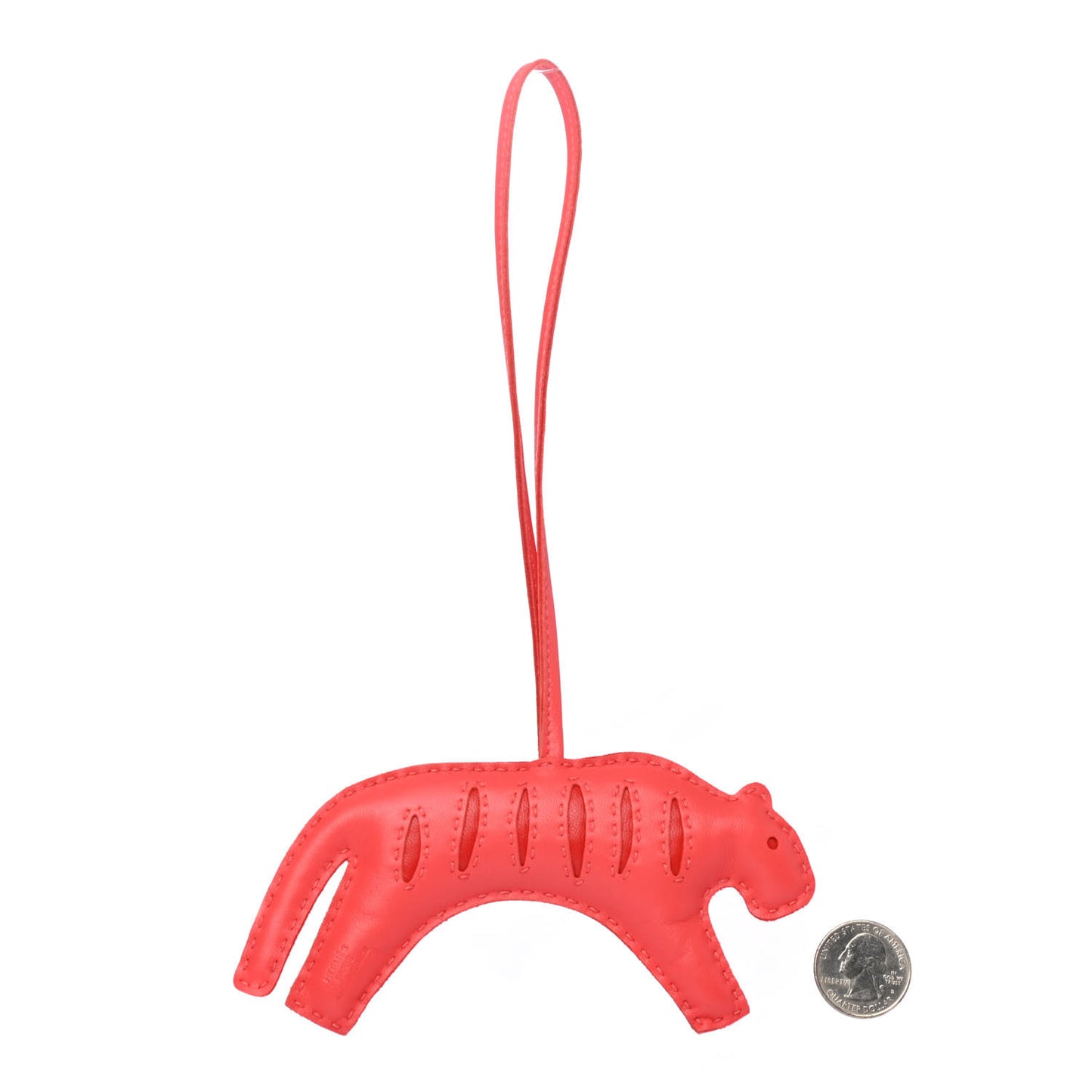 Milo Lambskin Rooroo Bag Charm Rose Texas Rouge Indien