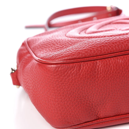 Gucci Pebbled Calfskin Small Soho Disco Bag Tabasco Red 13 of 16