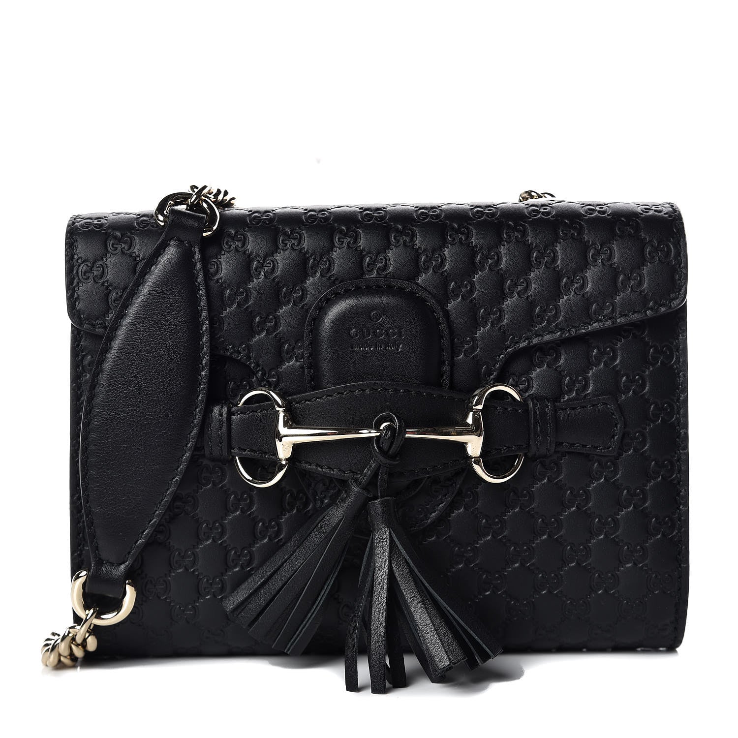Gucci Microguccissima Mini Emily Shoulder Bag Black 1 of 10