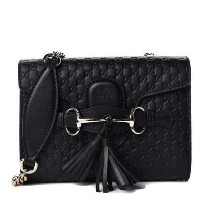 Gucci Microguccissima Mini Emily Shoulder Bag Black 1 of 10
