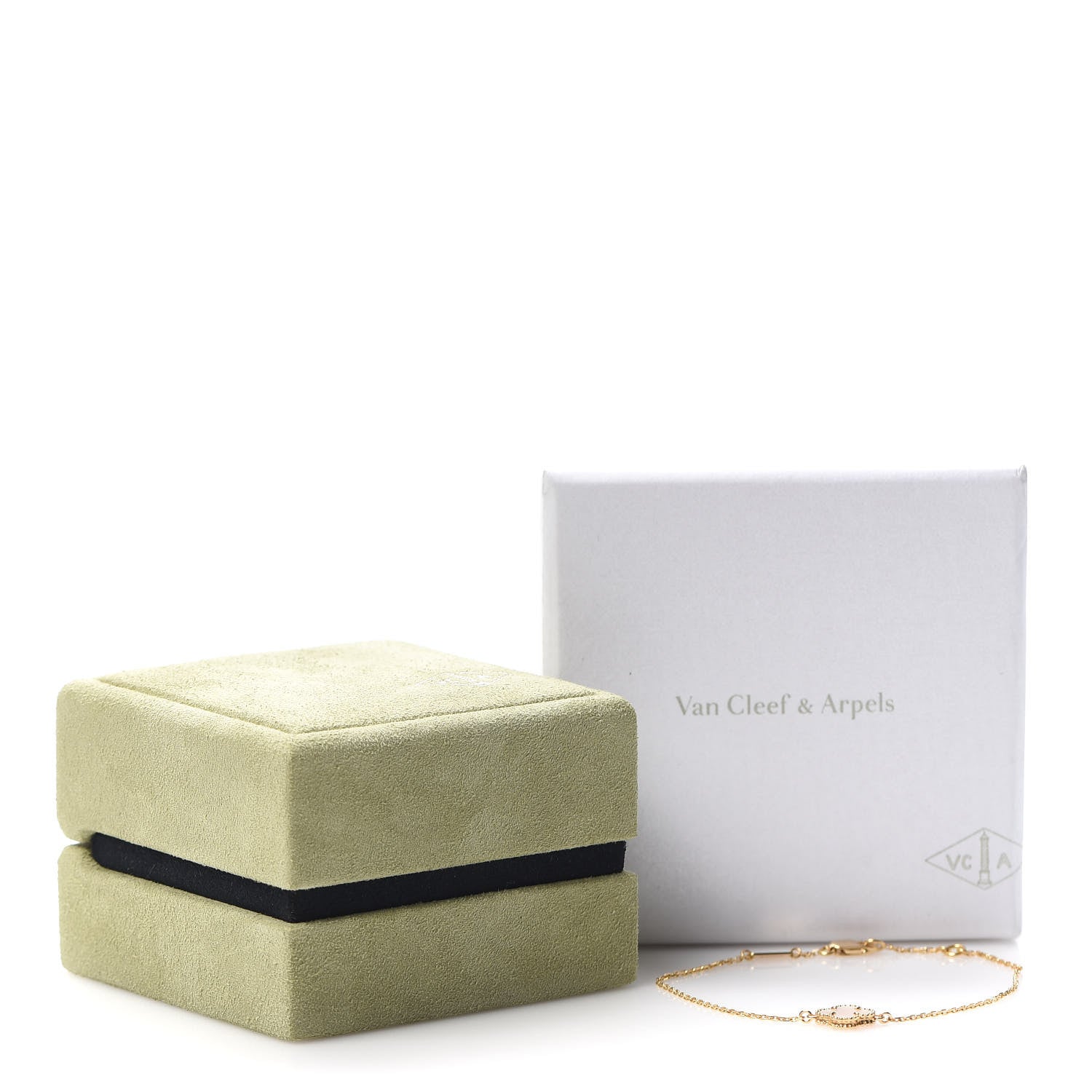 Van Cleef & Arpels 18K Yellow Gold Mother of Pearl Sweet Alhambra Bracelet 7 of 7