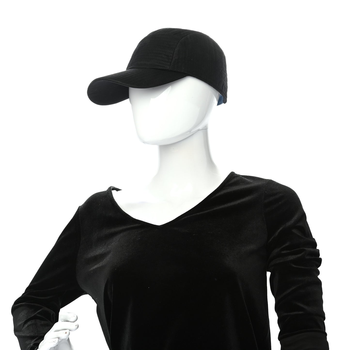 Cotton Viscose Stitched Hat 60 Black