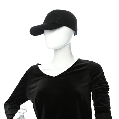 Hermes Cotton Viscose Stitched Hat 60 Black 2 of 8