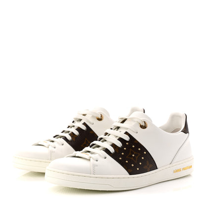 Louis Vuitton Calfskin Monogram Stud Front Row Sneaker 39 White 3 of 11