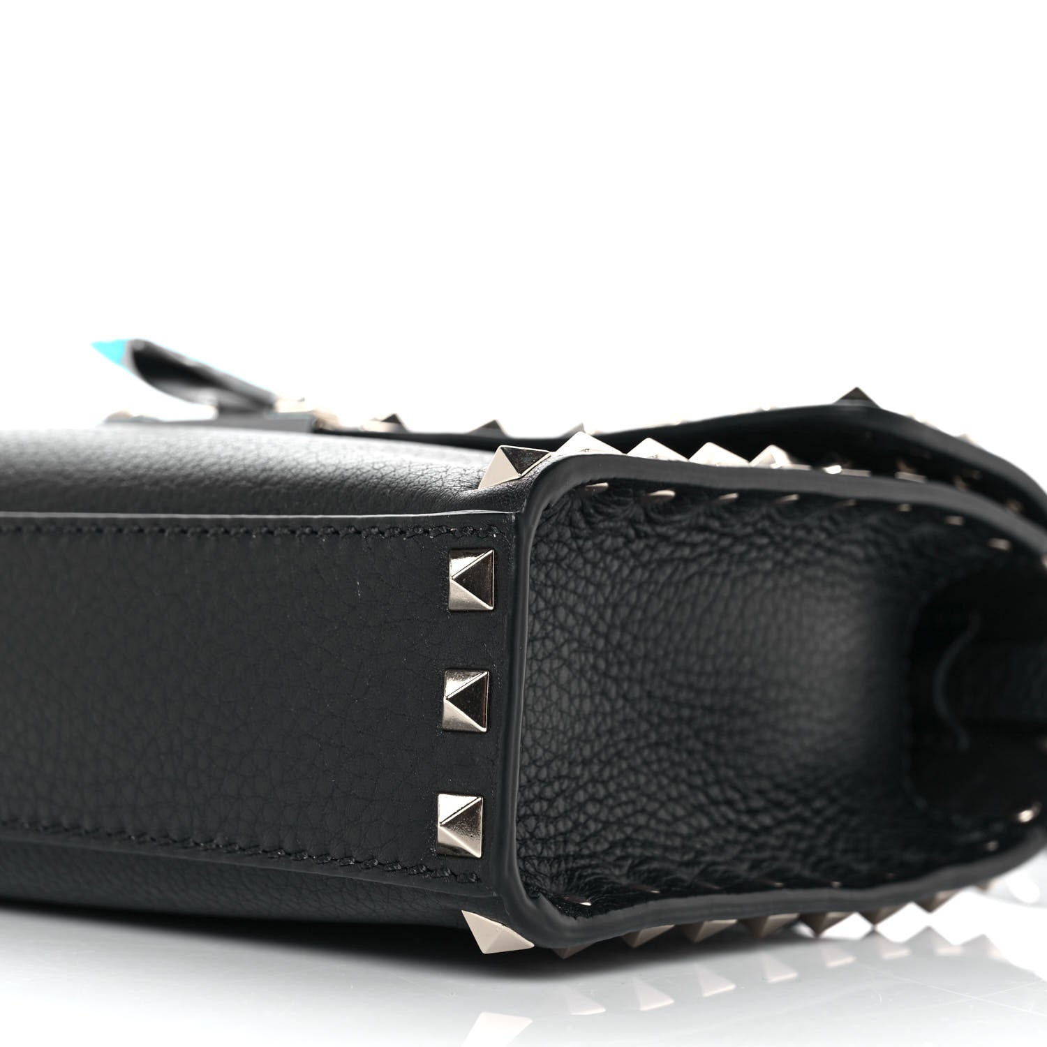 Valentino Garavani Pebbled Calfskin Medium Rockstud Flip Lock Crossbody Bag Black 8 of 8