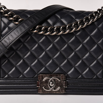 Chanel Calfskin Quilted Medium Boy Flap Black 8 of 11