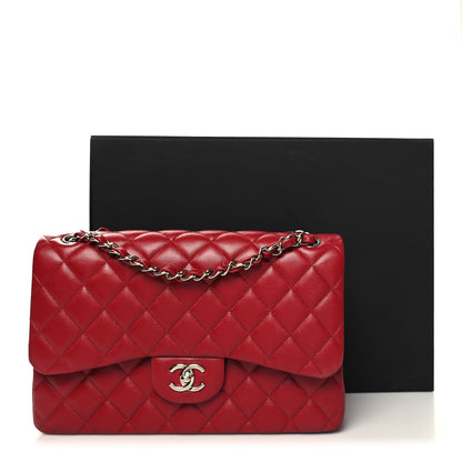 Chanel Caviar Quilted Jumbo Double Flap Red 11 of 11