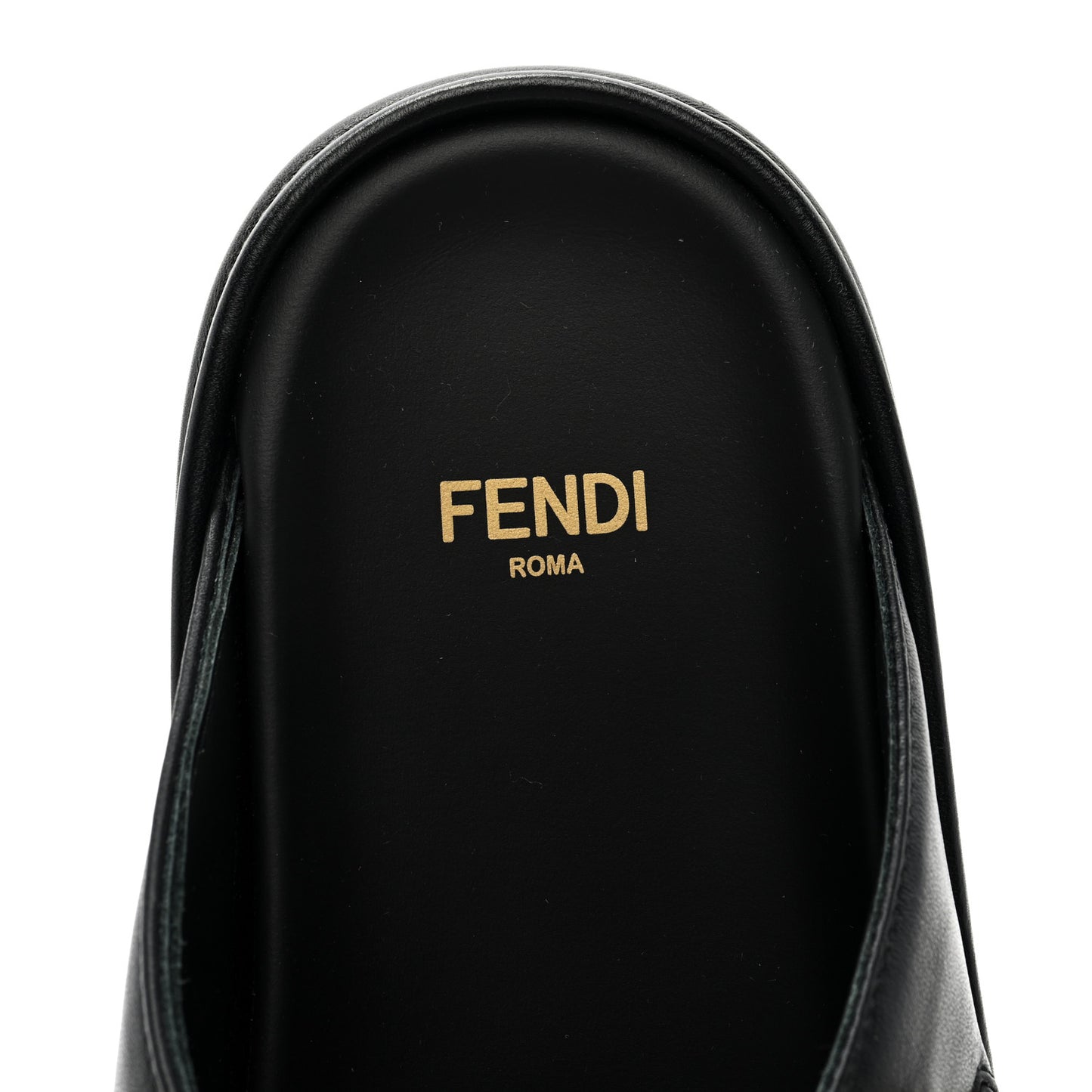 Vitello Womens Fendigraphy Slide Sandals 35 Black