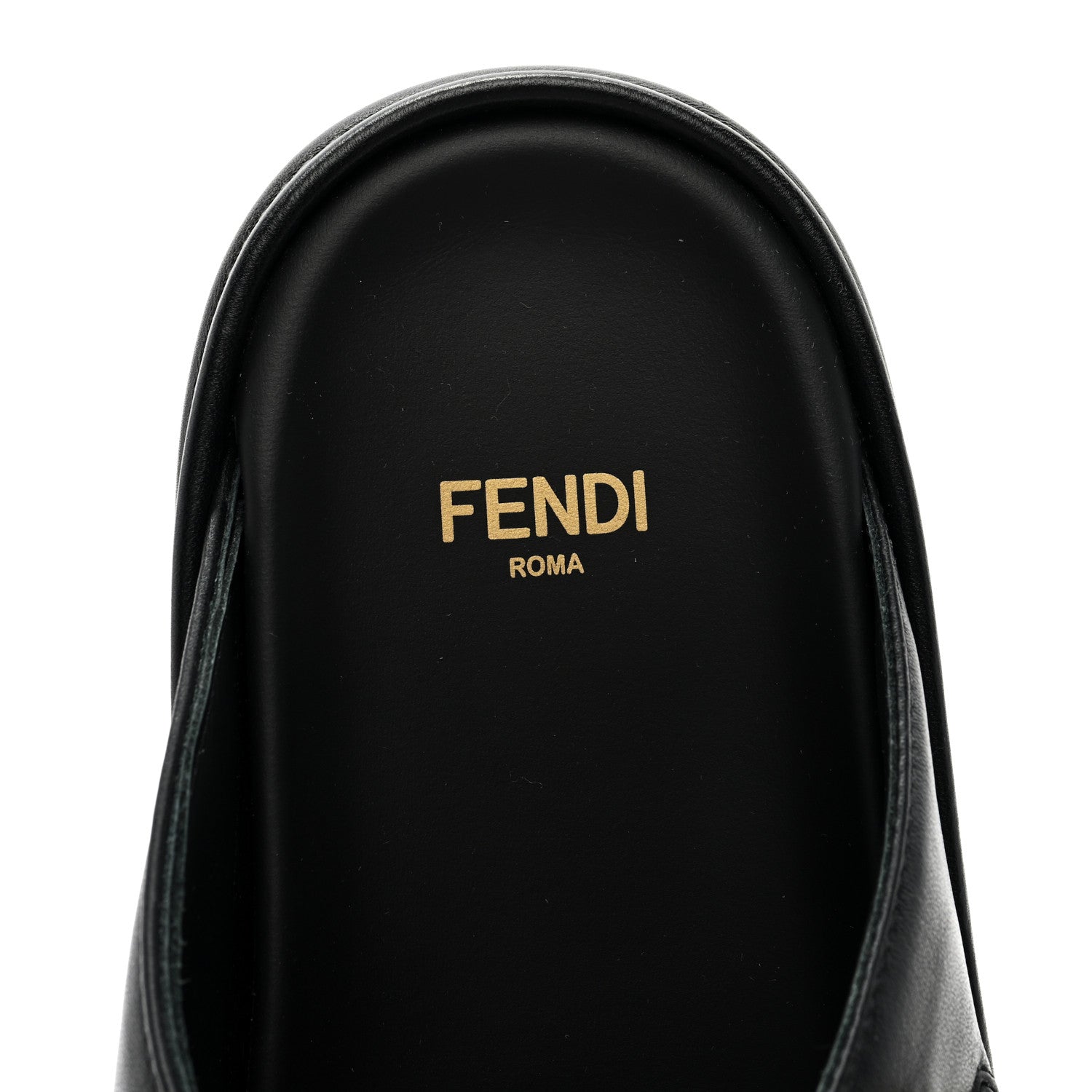 Fendi Vitello Womens Fendigraphy Slide Sandals 35 Black 7 of 7