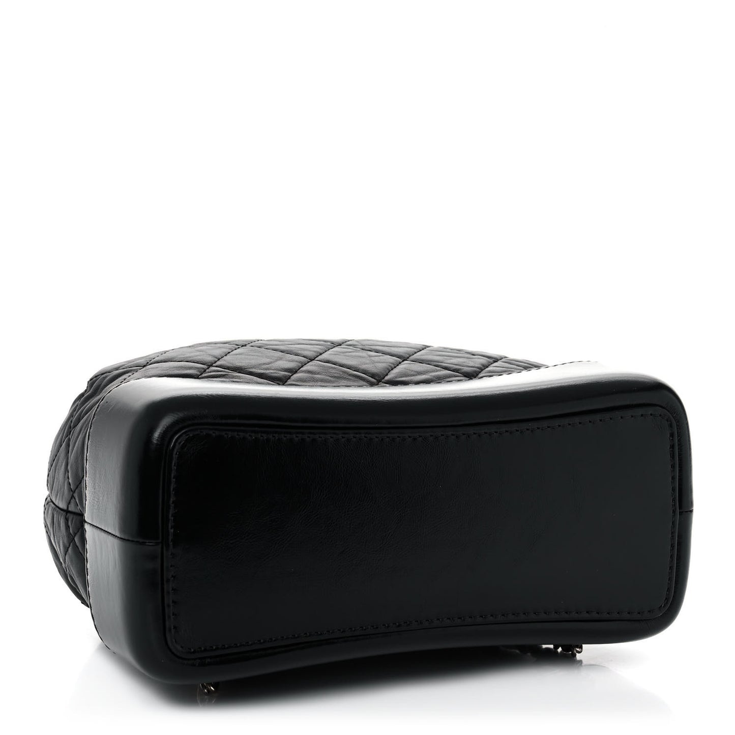 Aged Calfskin Quilted Small Gabrielle Backpack Black
